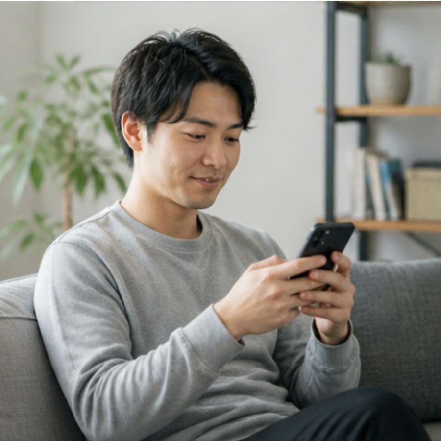 スマホで簡単に相談できる