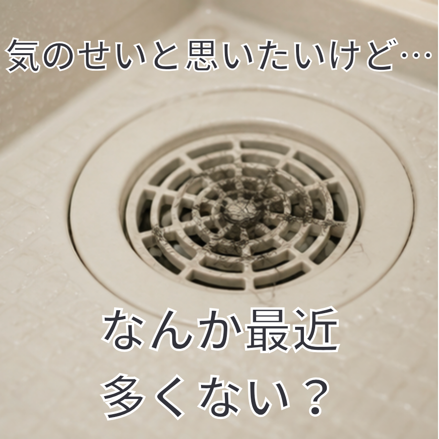 排水溝に溜まった髪